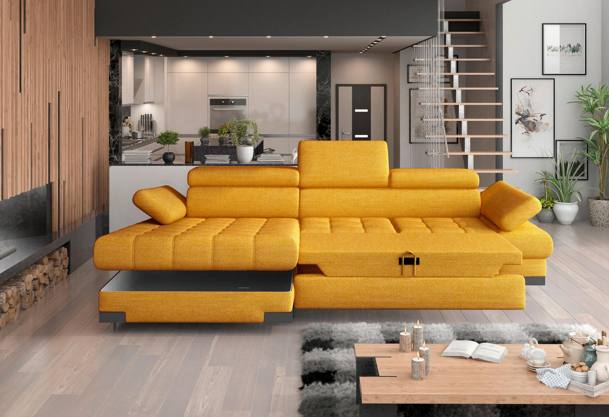COLTAR EXTENSIBIL galben  - galben, Design (173/270cm) - Welnova