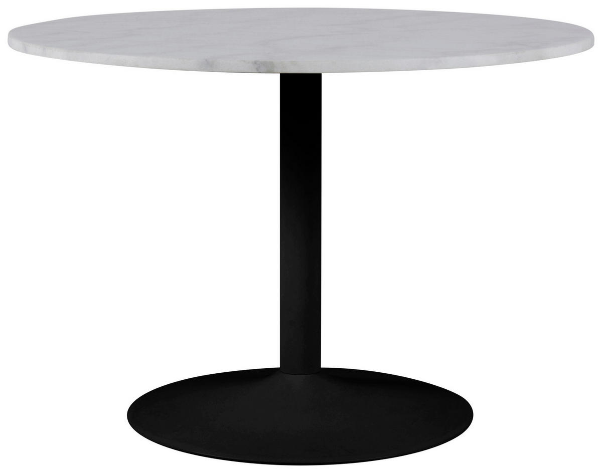 JEDÁLENSKÝ STÔL, čierna, biela, 110/110/75 cm - čierna/biela, Trend, kov/kameň (110/110/75cm) - Livetastic