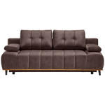 SCHLAFSOFA Webstoff Braun  - Schwarz/Braun, Design, Holz/Textil (206/77-87/102cm) - Novel
