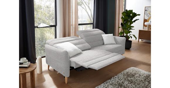 2-SITZER-SOFA in Webstoff Ecru - Ecru/Eiche Bianco, Design, Holz/Textil (234-262/85-106/98-112cm) - Dieter Knoll