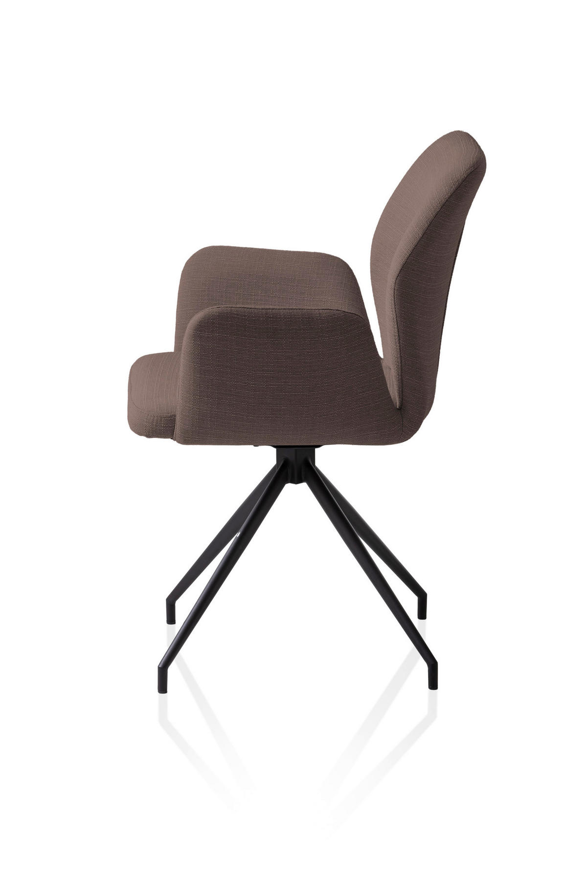 OTOČNÁ STOLIČKA, tkaná textília, hnedá - hnedá/čierna, Modern, kov/textil (59/88/58cm) - Livetastic