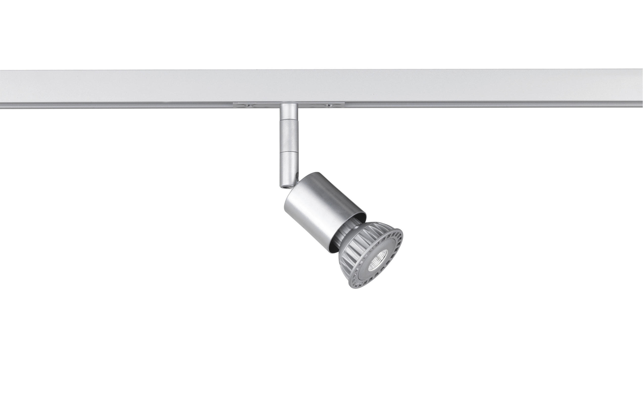 SCHIENENSYSTEM-STRAHLER m6 HV Track 6 3,5/12 cm   - Nickelfarben, Basics, Metall (3,5/12cm) - Fischer & Honsel