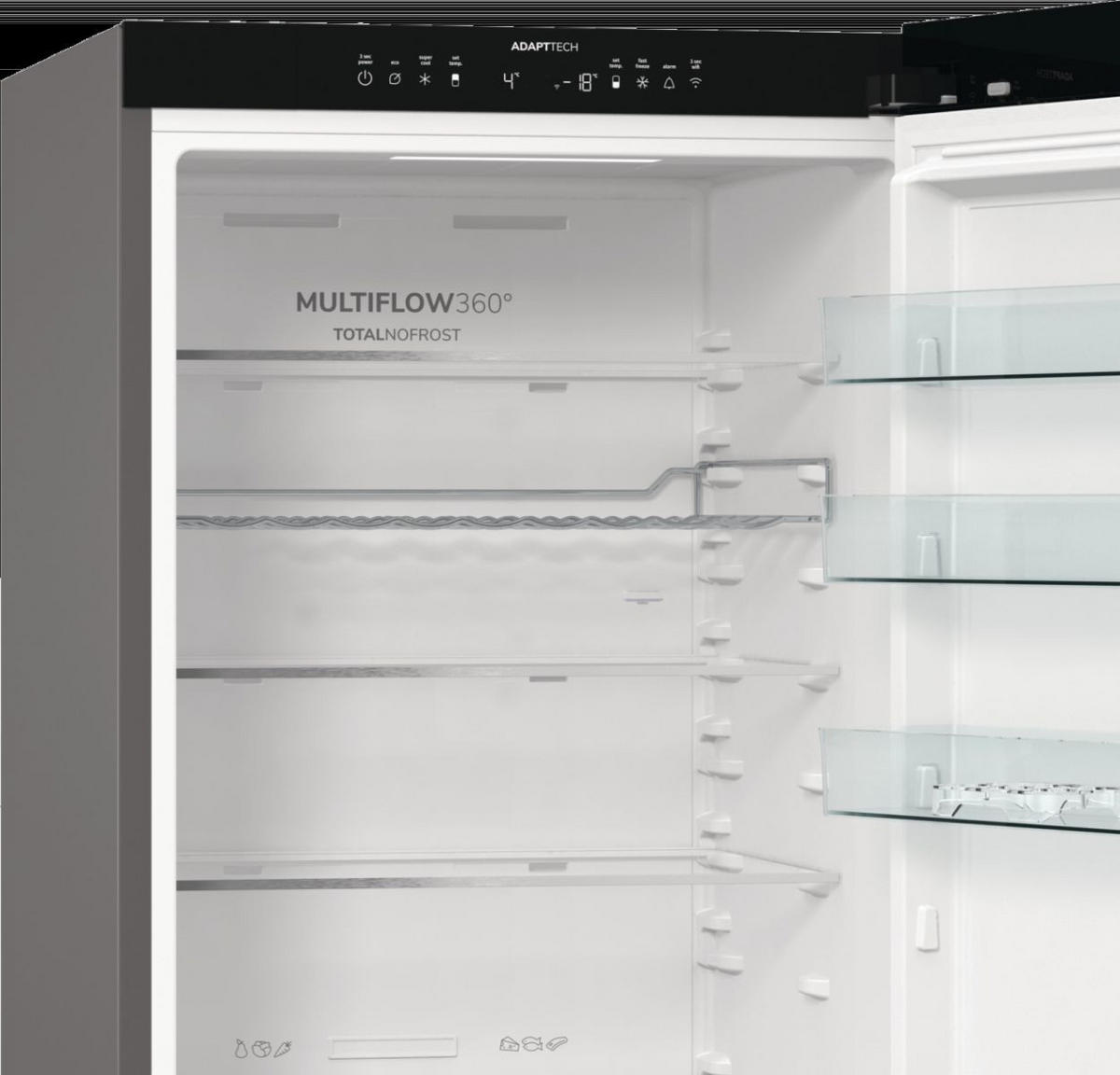 KÜHL-GEFRIER-KOMBINATION 59,5/203/65,8 cm  - Edelstahlfarben, Trend (59,5/203/65,8cm) - Gorenje