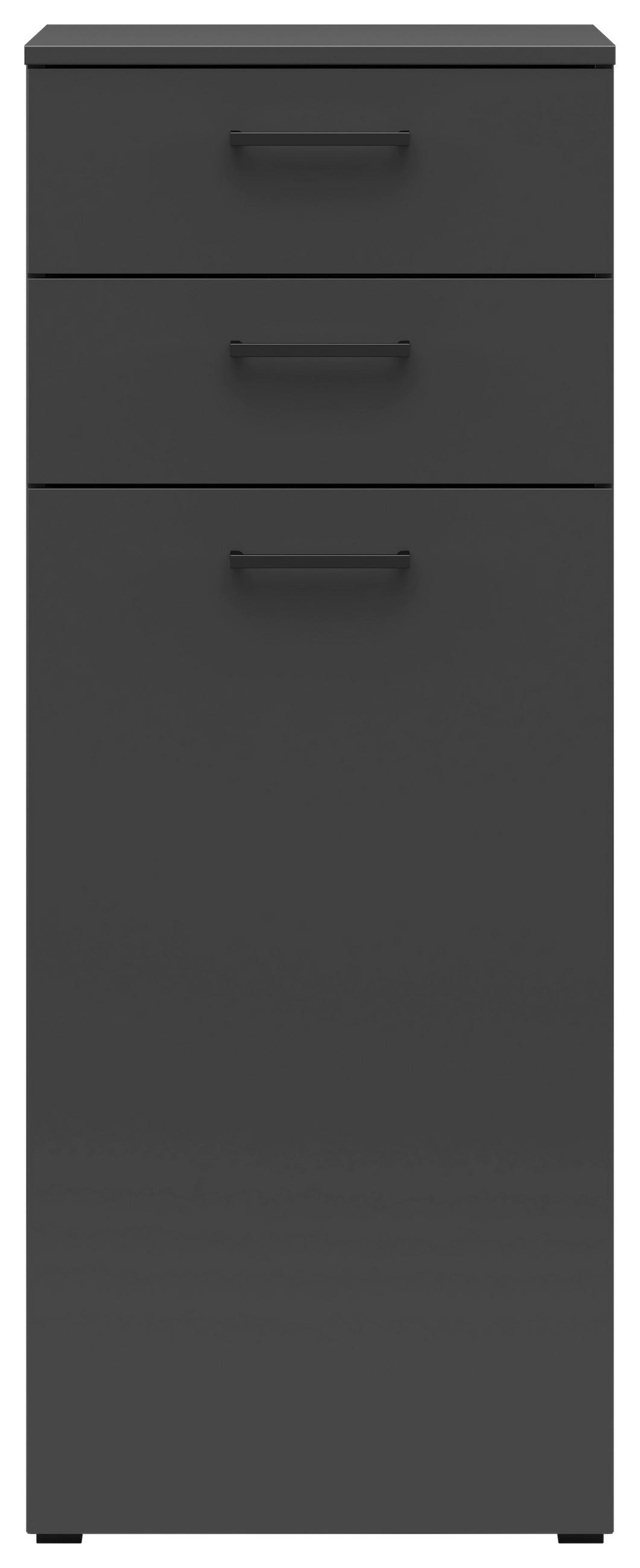 KOMODA, barvy grafitu, 45/115/40 cm - černá/barvy grafitu, Moderní, kompozitní dřevo/plast (45/115/40cm) - Carryhome
