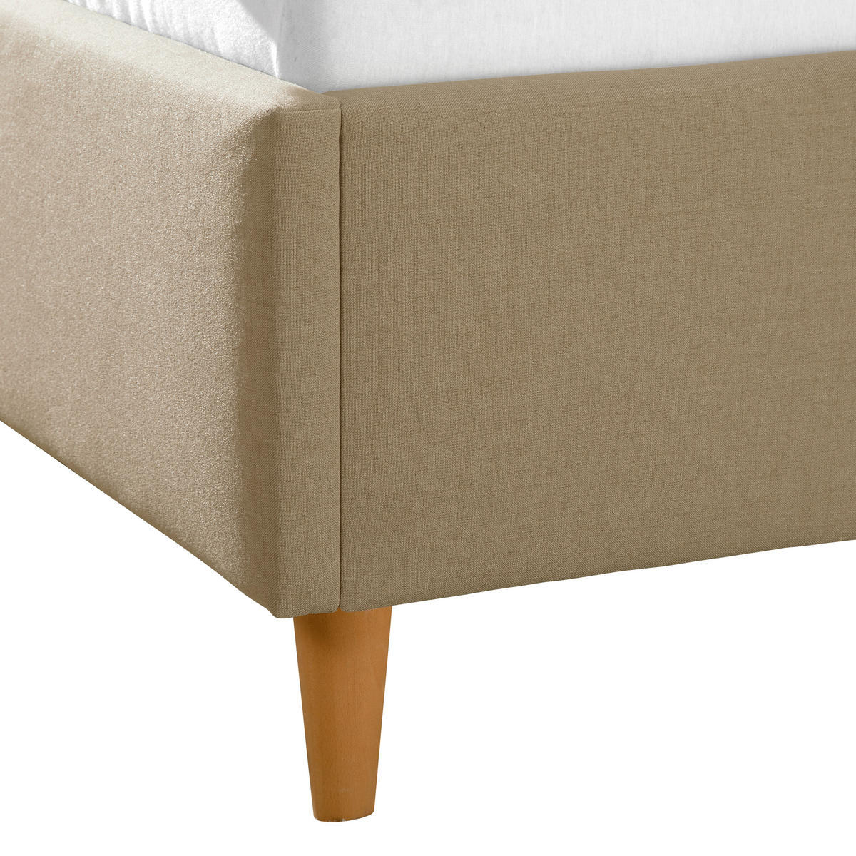 POLSTERBETT 180/200 cm,  in Beige,  - Beige/Naturfarben, MODERN, Holz/Textil (180/200cm) - Livetastic
