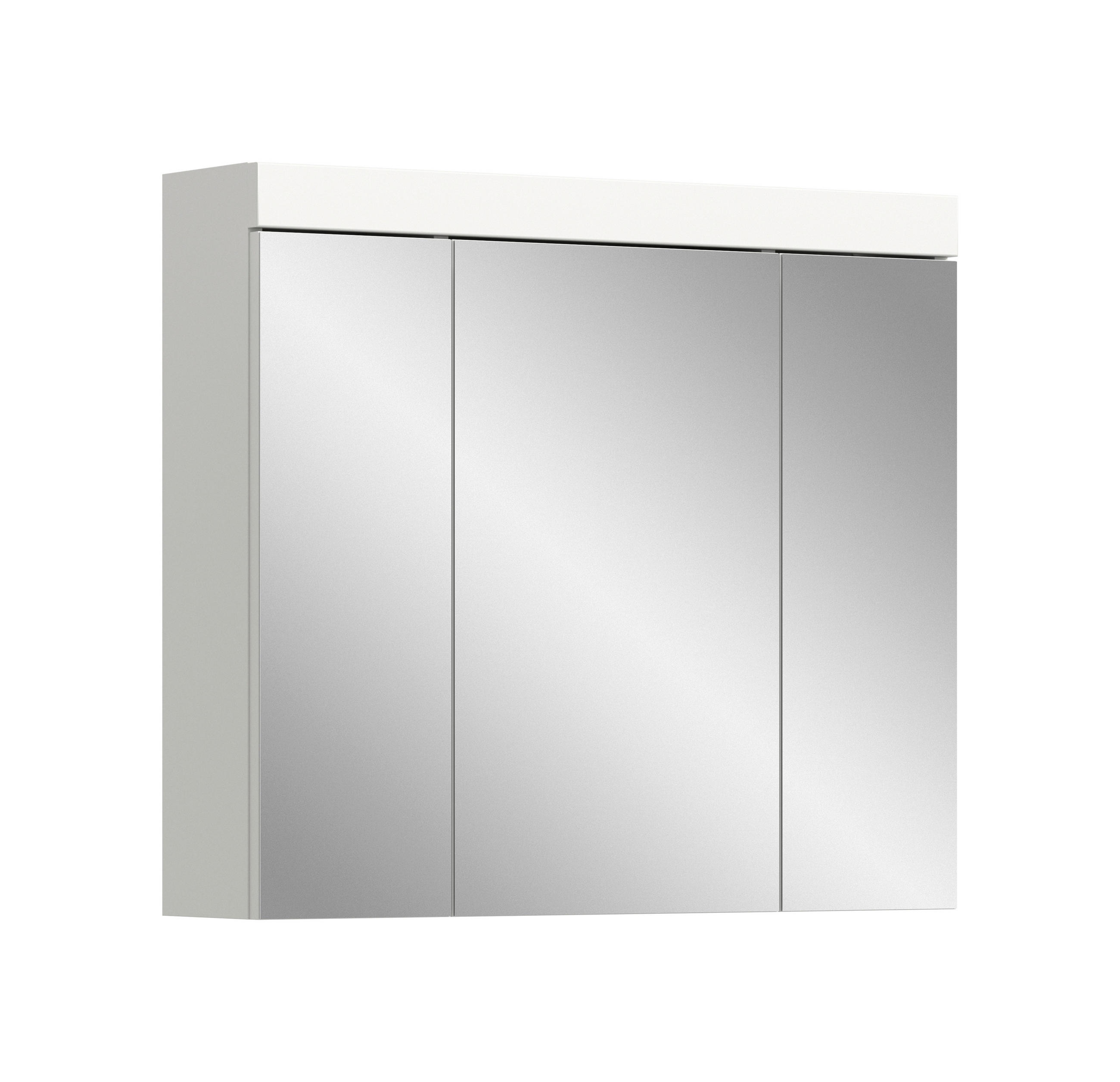 SPIEGELSCHRANK 80/70/18 cm  - Weiß, Trend, Glas/Holzwerkstoff (80/70/18cm) - MID.YOU