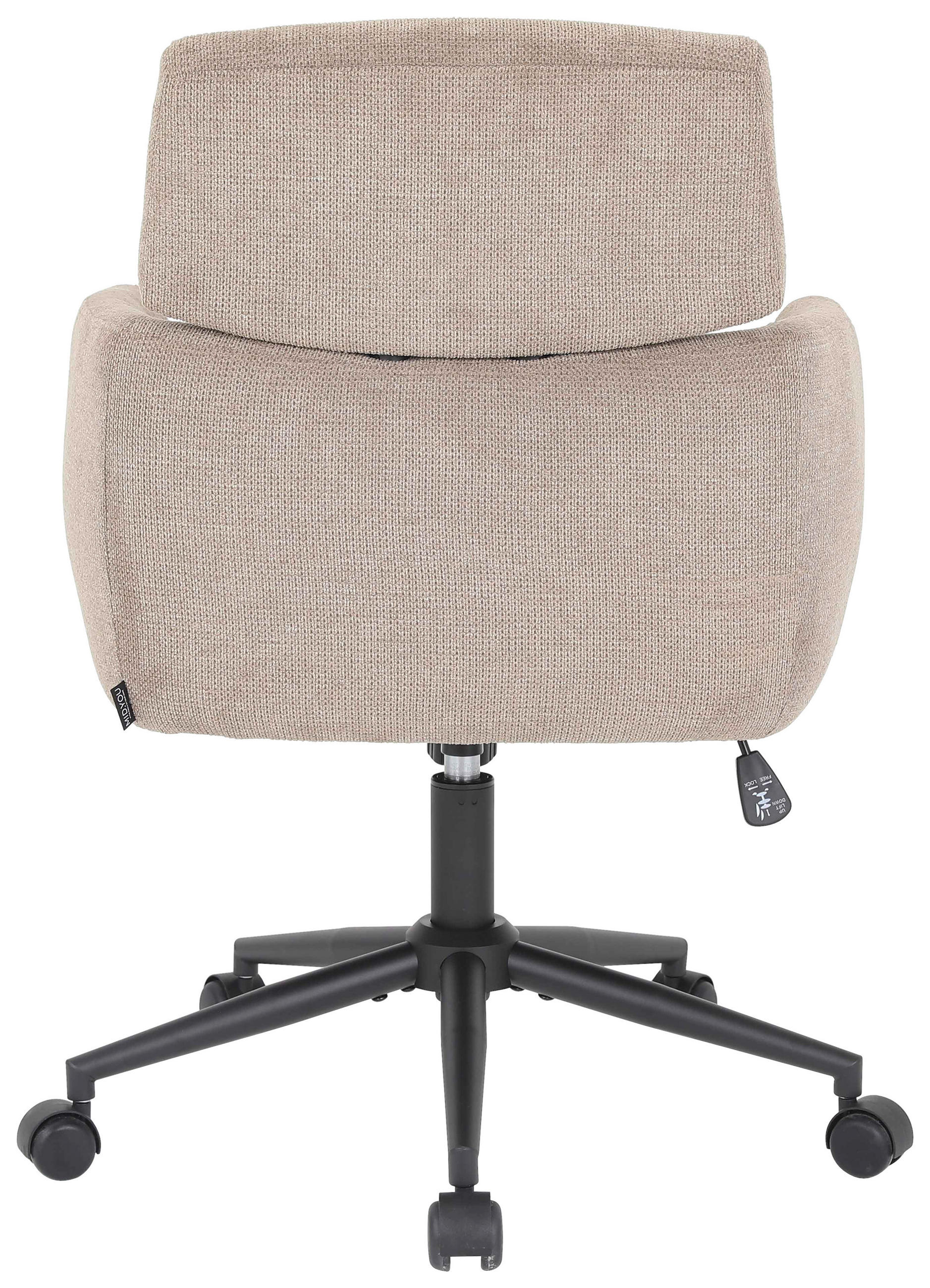 DREHSTUHL Mikrofaser Braun  - Schwarz/Braun, MODERN, Holz/Kunststoff (62/92/100/63cm) - MID.YOU