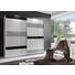 SCHWEBETÜRENSCHRANK in Grau, Weiß, Hellgrau - Hellgrau/Alufarben, Design, Glas/Holzwerkstoff (225/210/65cm) - Carryhome SCHWEBETÜRENSCHRANK in Grau, Weiß, Hellgrau - Hellgrau/Alufarben, Design, Glas/Holzwerkstoff (225/210/65cm) - Carryhome