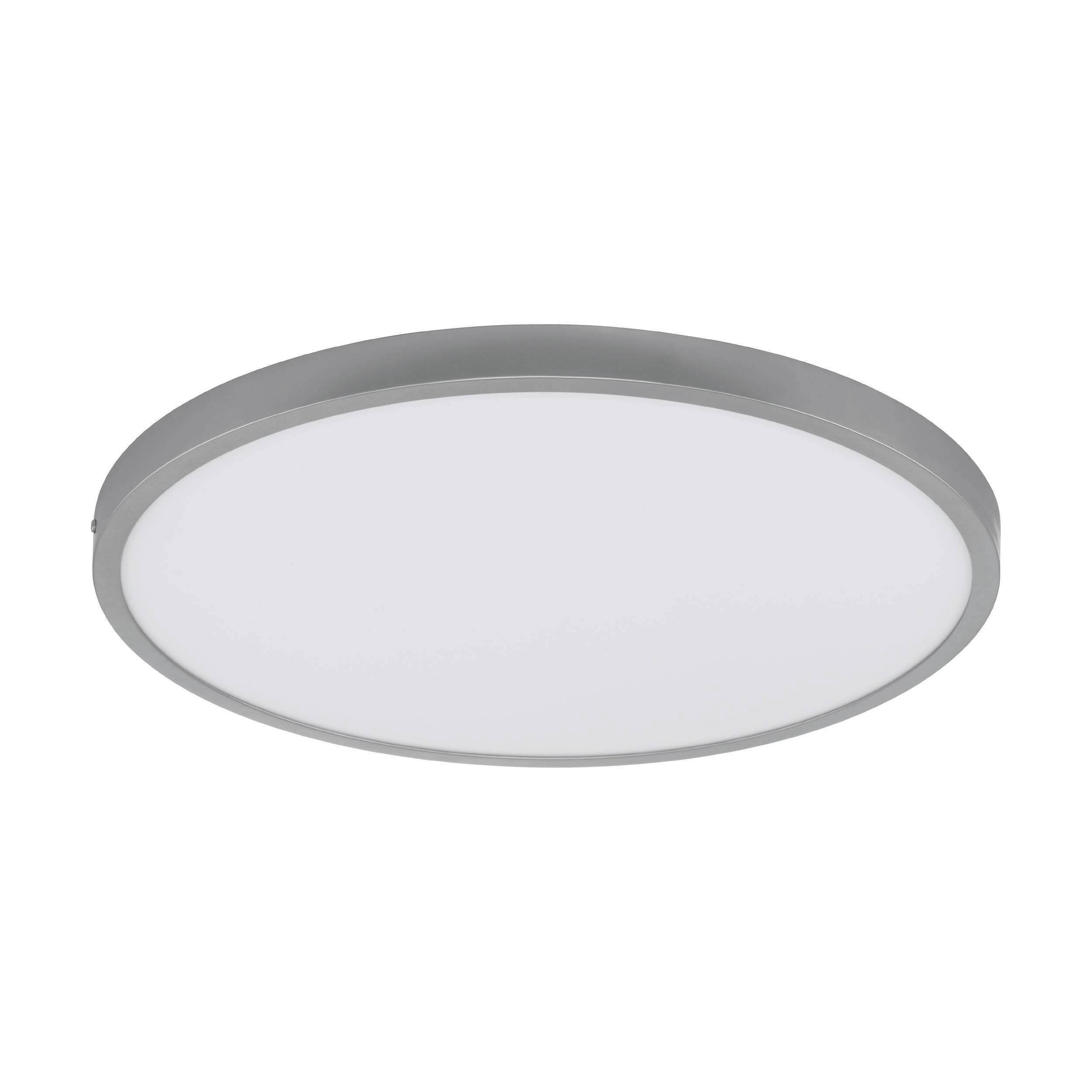 AUFBAULEUCHTE 50/3 cm   - Silberfarben/Weiß, Basics, Kunststoff/Metall (50/3cm) - Eglo