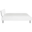 BETT 140/200 cm  in Weiß  - Alufarben/Weiß, Design, Holzwerkstoff/Metall (140/200cm) - Carryhome