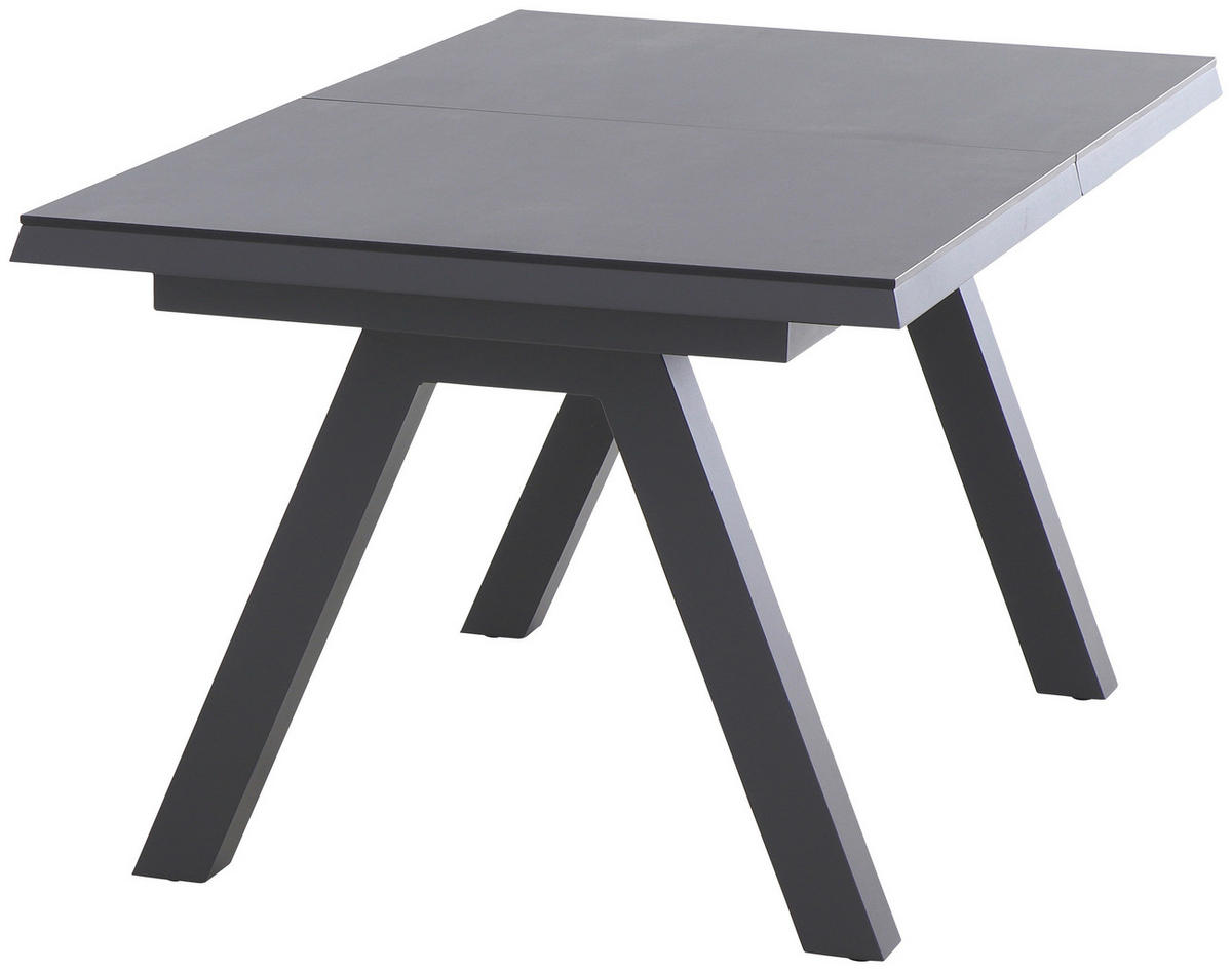 GARTENTISCH 160-200/90/77 cm Metall rechteckig  - Anthrazit/Titanfarben, Basics, Kunststoff/Metall (160-200/90/77cm) - Siena Garden