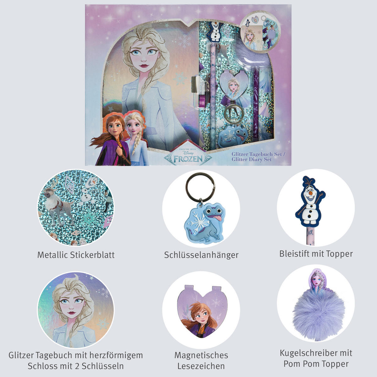 TAGEBUCH  - Hellrosa/Lila, Basics, Karton/Papier (28/22/3,5cm) - Disney