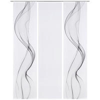 FLÄCHENVORHANG in Grau, Weiß halbtransparent  - Weiß/Grau, Design, Textil (60/245cm) - Novel