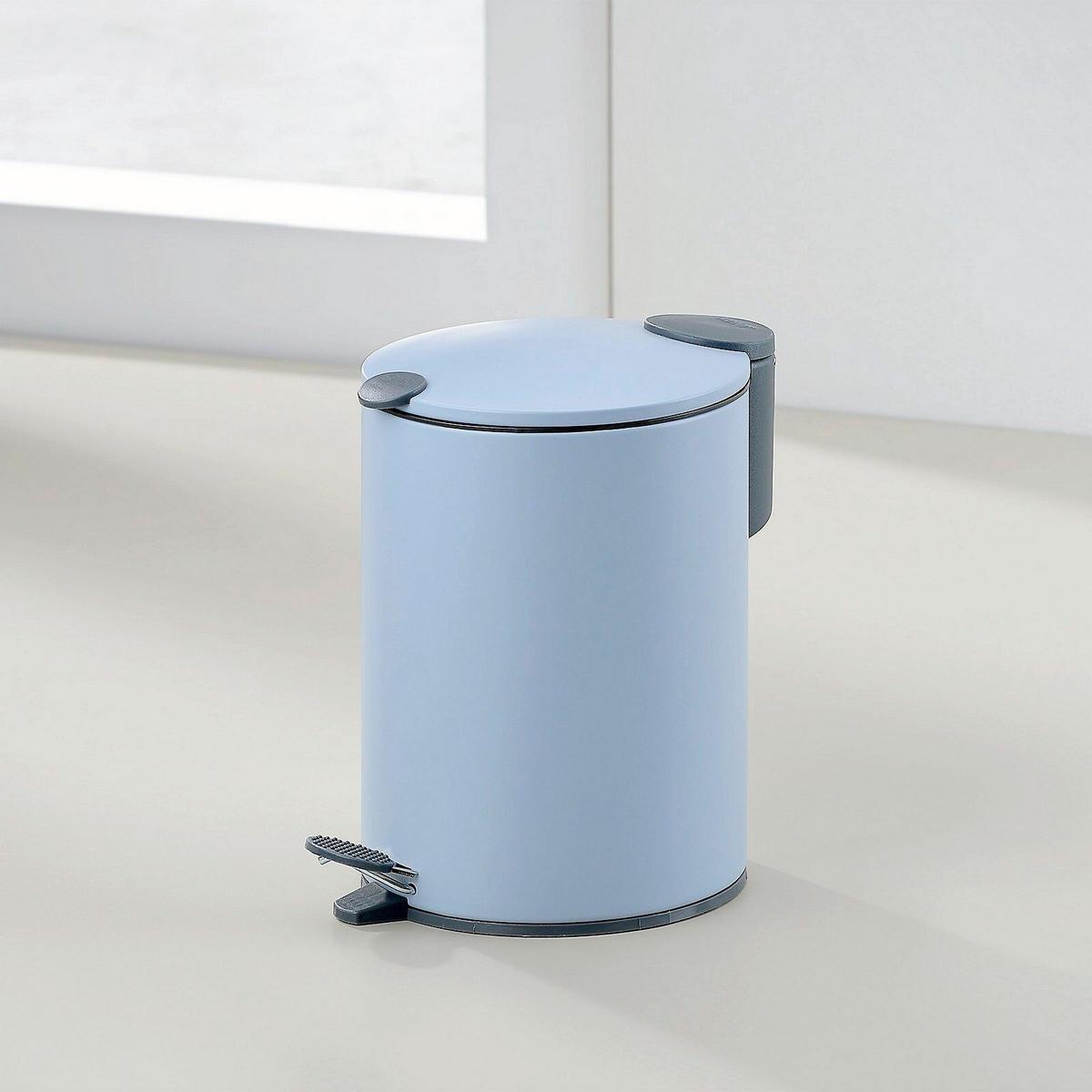 KOSMETIKEIMER MATS 3 L  - Pastellblau/Schwarz, Basics, Kunststoff/Metall (17,0/23,0cm) - Kela