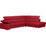WOHNLANDSCHAFT in Leder Rot, Weinrot - Rot/Weinrot, Design, Leder/Metall (275/226cm) - Beldomo Premium WOHNLANDSCHAFT in Leder Rot, Weinrot - Rot/Weinrot, Design, Leder/Metall (275/226cm) - Beldomo Premium