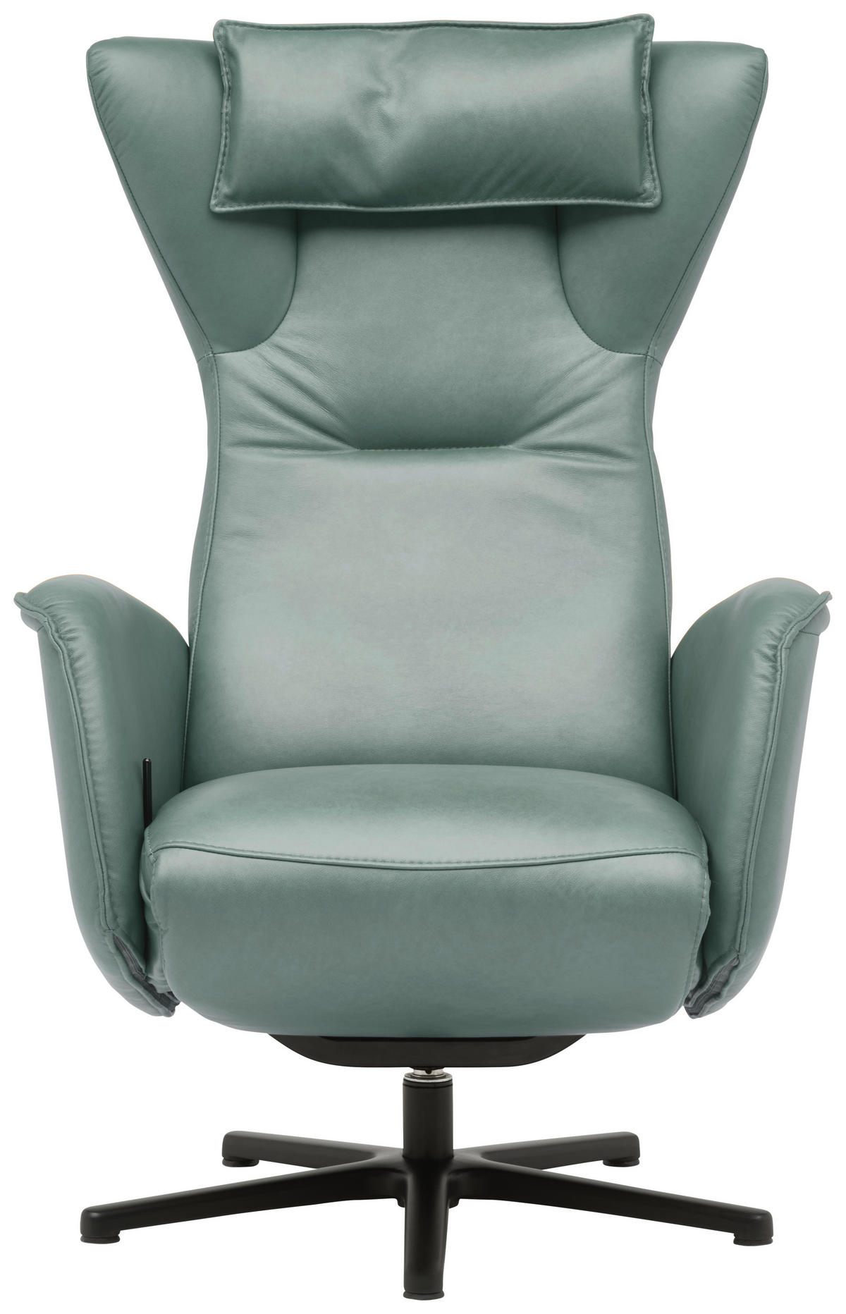 RELAXSESSEL Leder Opal  - Opal/Schwarz, Design, Leder/Metall (75/106/86cm) - Valdera