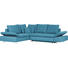 Ecksofa Türkis Bettkasten, Rückenkissen, Schlaffunktion, Zierkissen - Türkis/Chromfarben, Design, Textil/Metall (222/283cm) - Carryhome Ecksofa Türkis Bettkasten, Rückenkissen, Schlaffunktion, Zierkissen - Türkis/Chromfarben, Design, Textil/Metall (222/283cm) - Carryhome