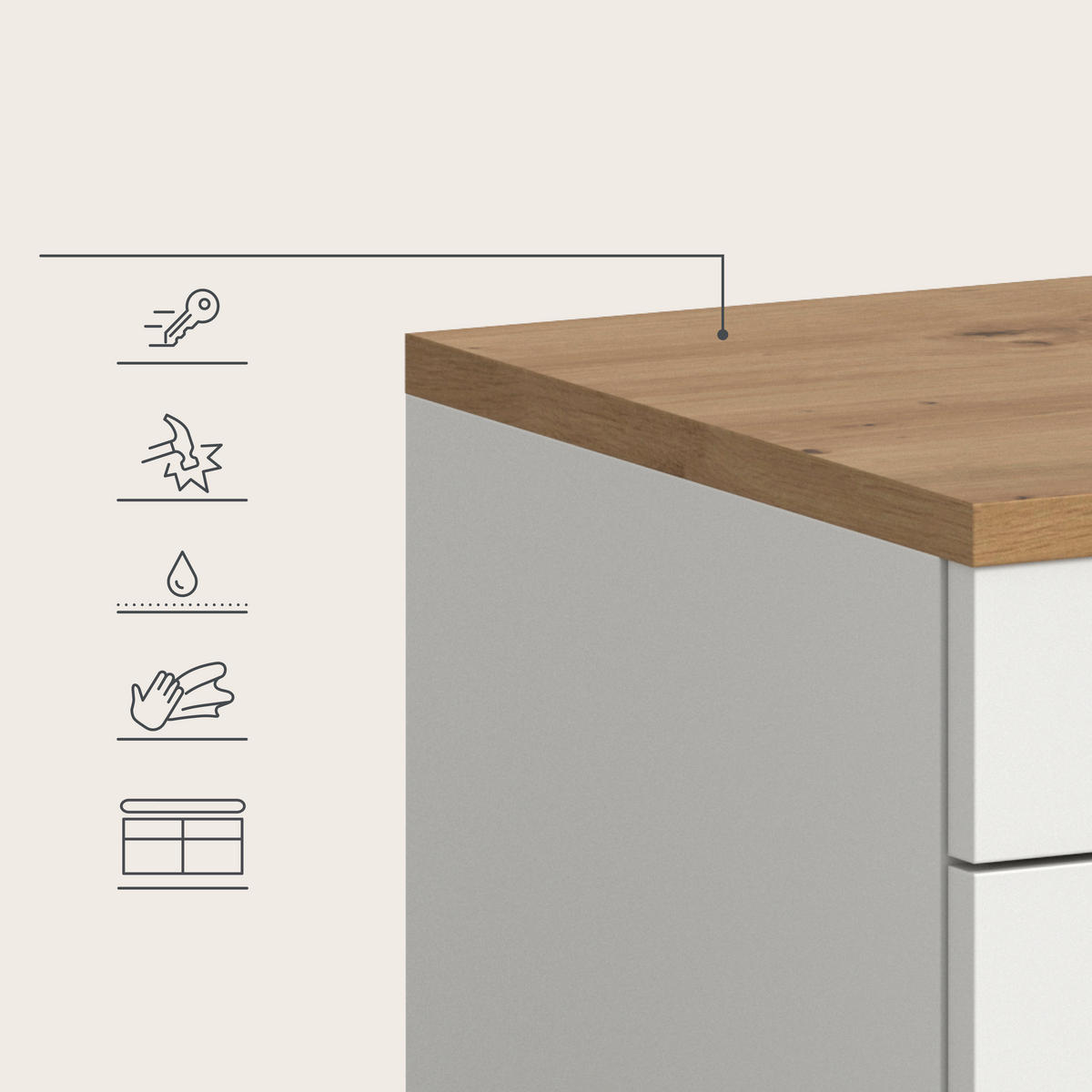GARDEROBE 2-teilig  in 80/190/37 cm  - Weiß/Eiche Artisan, Design, Holzwerkstoff (80/190/37cm) - MID.YOU
