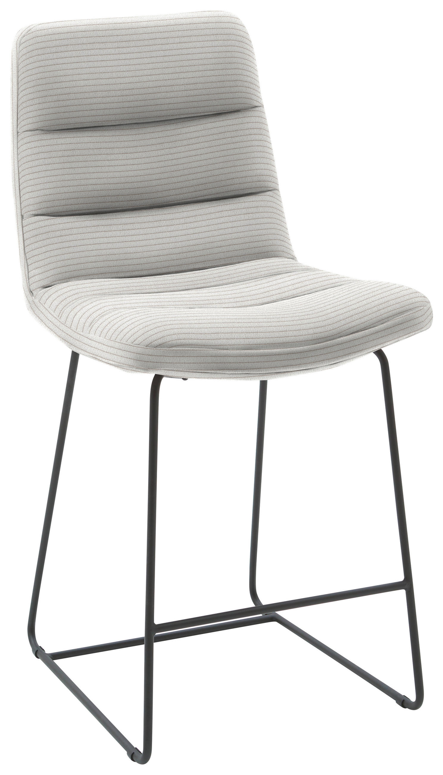 TRESENSTUHL - Greige/Schwarz, Design, Textil/Metall (52/106/66cm) - Dieter Knoll