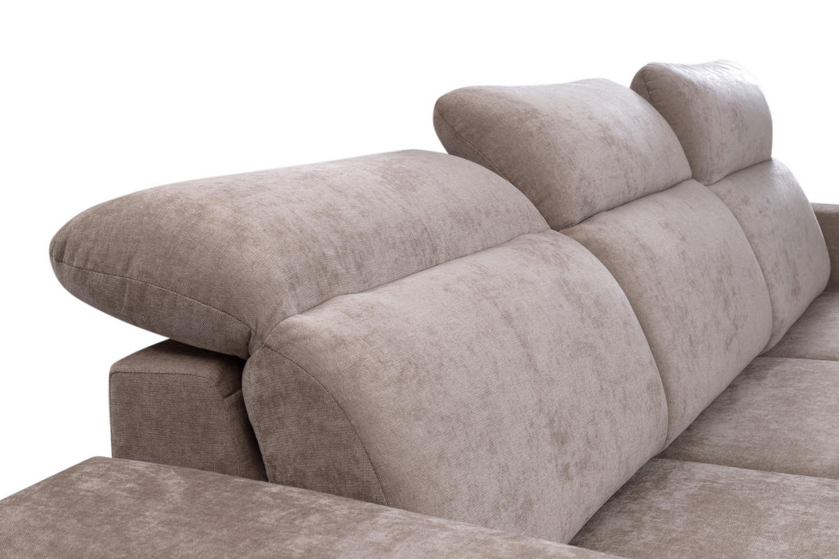 ROHOVÁ SEDAČKA, textil, béžová - černá/béžová, Basics, kov/textil (264/191cm) - Livetastic