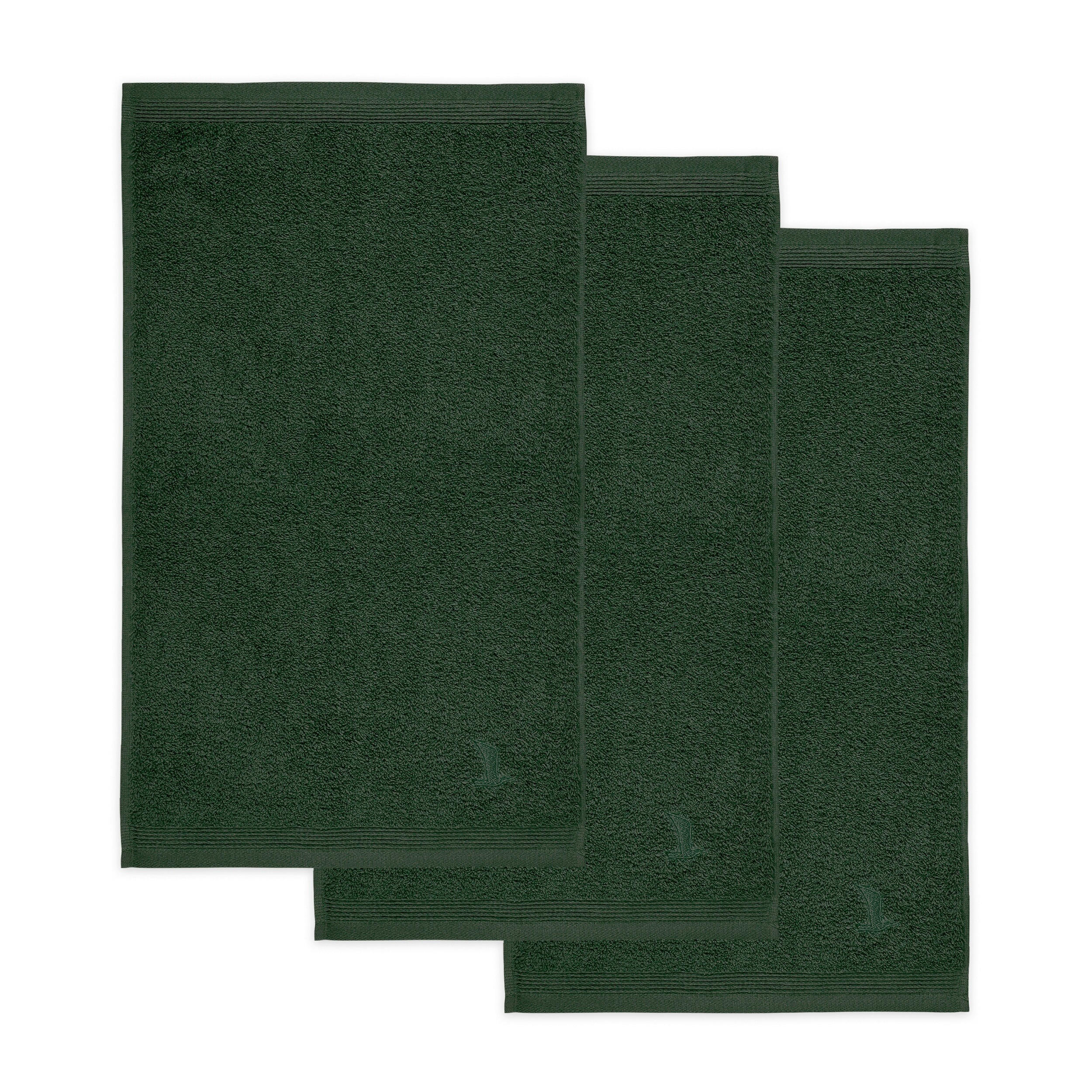 FROTTIERSET Dunkelgrün 3-teilig  - Dunkelgrün, Basics, Textil (30/50cm) - Moeve