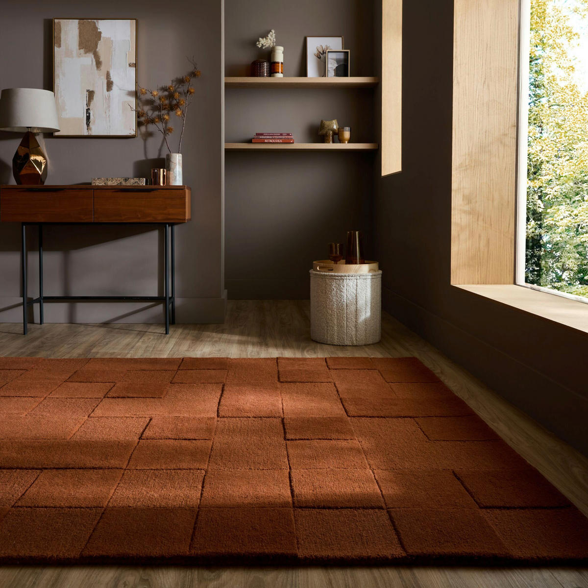 LÄUFER 120/170 cm Checkerboard Terracotta  - Terracotta, Basics, Textil (120/170cm) - Flair Rugs