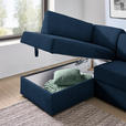 ECKSOFA in Webstoff Dunkelblau  - Schwarz/Dunkelblau, KONVENTIONELL, Kunststoff/Textil (165/224cm) - Xora