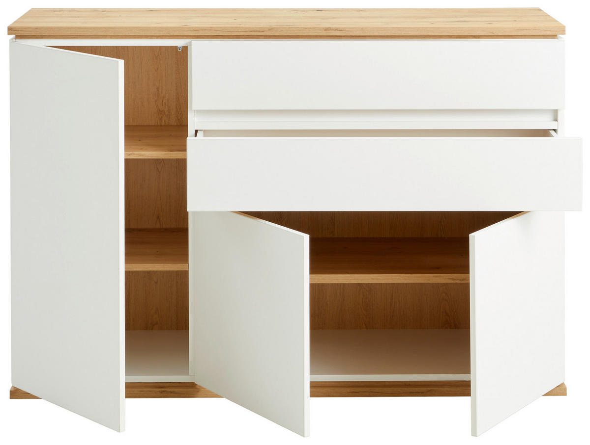 SIDEBOARD  in 139/93/42 cm  - Schwarz/Weiß, MODERN, Holzwerkstoff/Kunststoff (139/93/42cm) - Xora