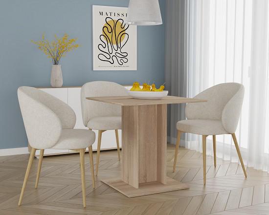 STOL ZA BLAGOVAONICU  hrast Sonoma  drvni materijal      - hrast Sonoma, Moderno, drvni materijal (80/80/75cm)