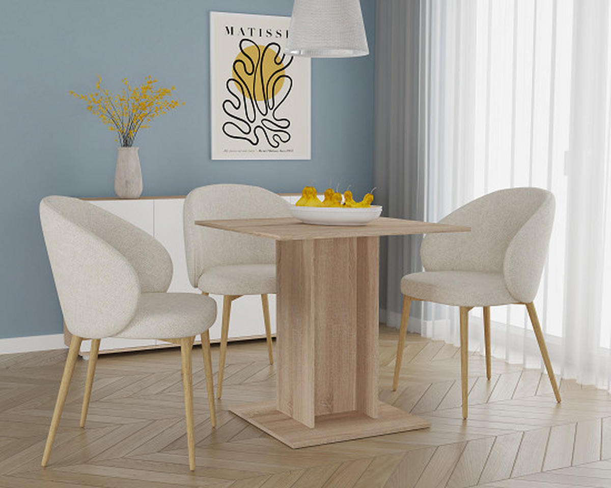 STOL ZA BLAGOVAONICU  hrast Sonoma  drvni materijal      - hrast Sonoma, Moderno, drvni materijal (80/80/75cm)