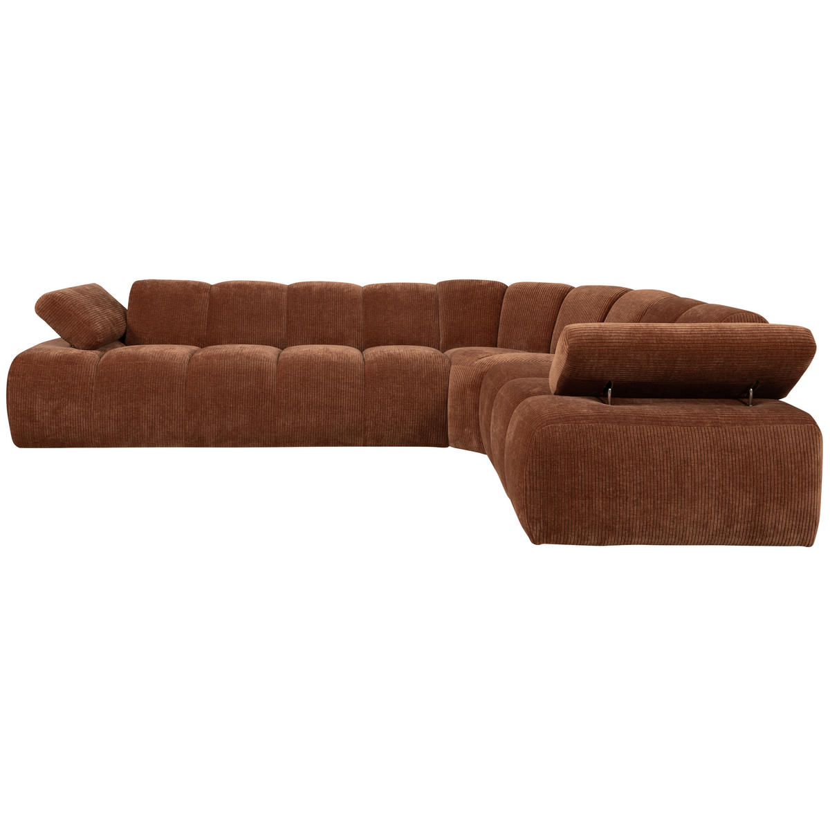 ECKSOFA Mojo Rostfarben gerippt  - Rostfarben, Design, Textil (310/230cm) - Livetastic