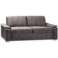 SCHLAFSOFA  in Chenille Graubraun  - Eichefarben/Graubraun, KONVENTIONELL, Holz/Textil (230/86/97cm) - Novel
