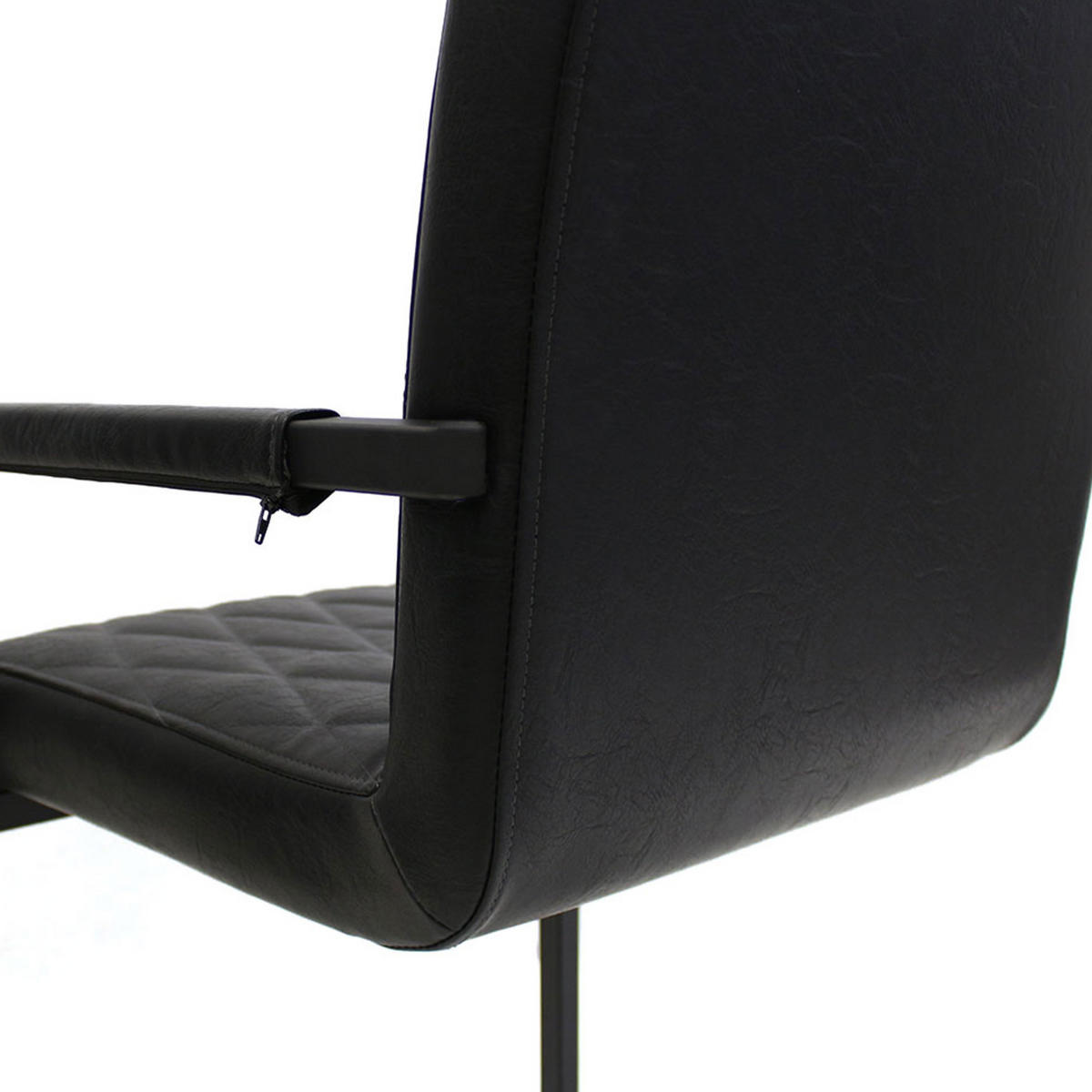 SADA ŽIDLÍ S PODRUČKAMI 2 kusy - černá, Lifestyle, kov/textil (54/86/57cm) - MID.YOU