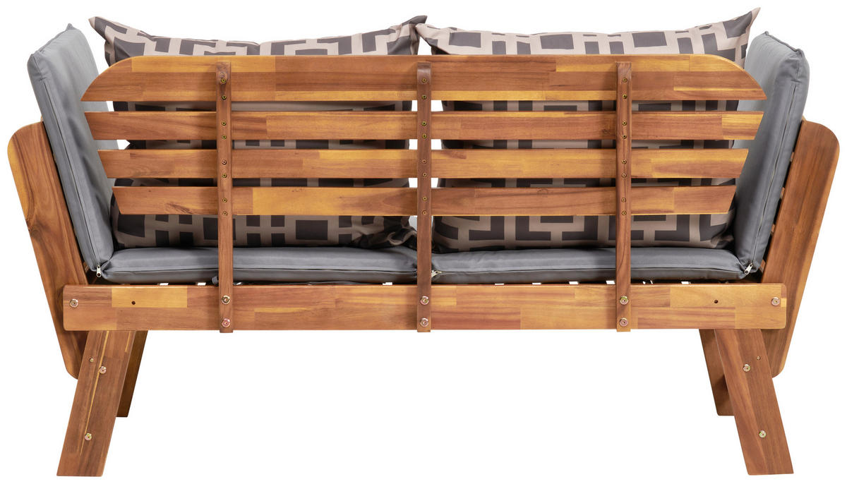 BANCĂ DE GRĂDINĂ - gri/culoare lemn acacia, Design, lemn/textil (75/190/67cm) - Ambia Garden
