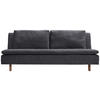 SCHLAFSOFA Flachgewebe Graublau  - Graublau/Eichefarben, KONVENTIONELL, Holz/Textil (205/85/98cm) - Carryhome