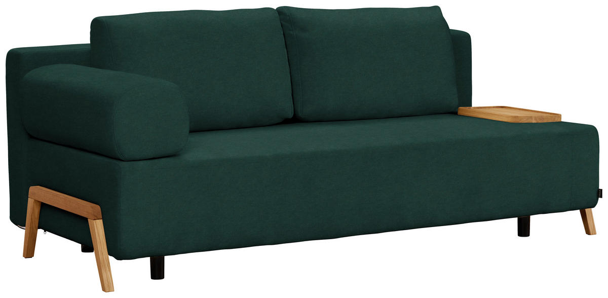 SCHLAFSOFA in Holz, Textil Waldgrün  - Waldgrün/Naturfarben, Design, Holz/Textil (211/88/102cm) - Niels Andersson