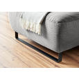ECKSOFA  in Cord Dunkelgrau  180/266 cm  - Dunkelgrau/Schwarz, KONVENTIONELL, Textil/Metall (180/266cm) - Hom`in
