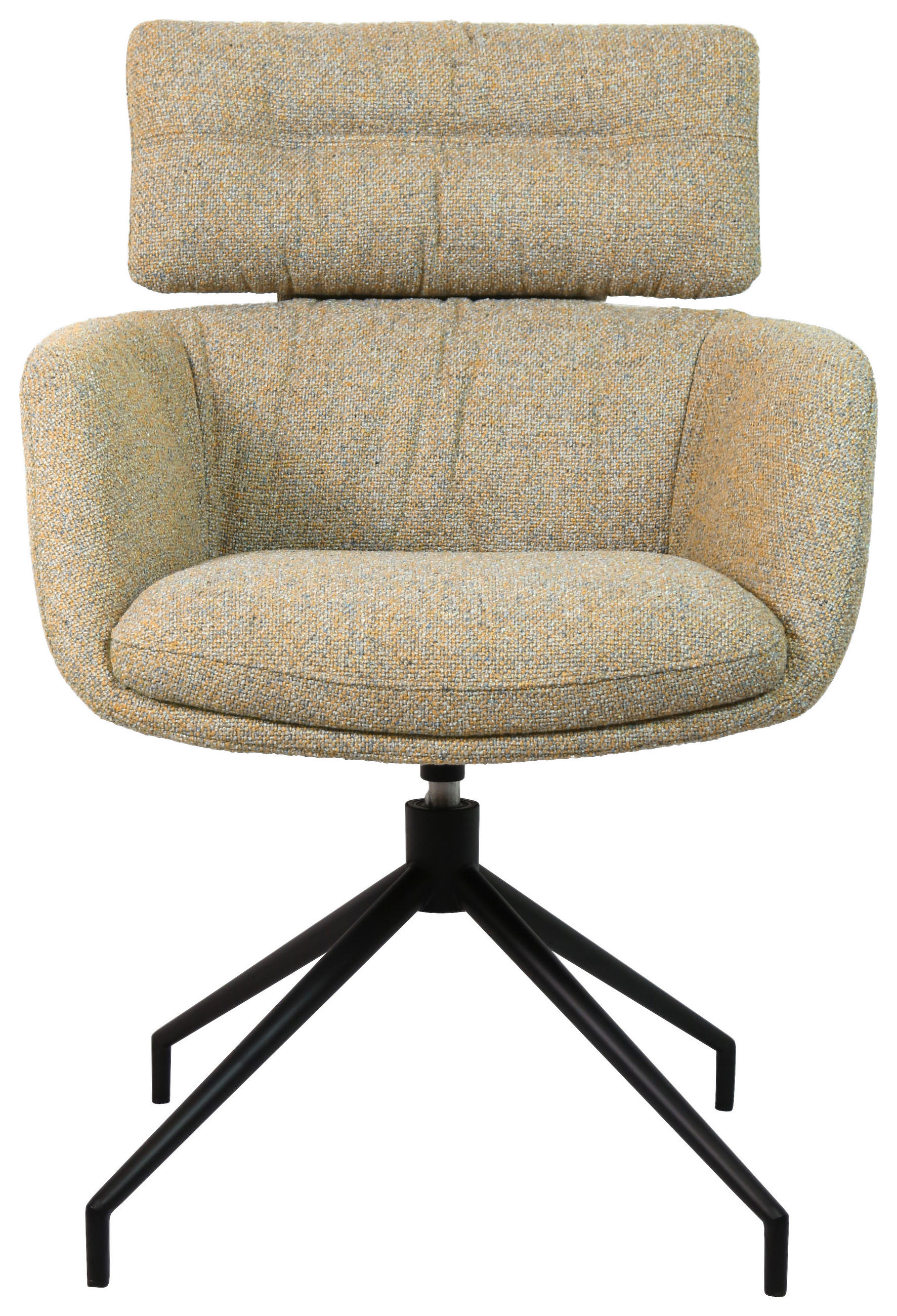 ARMLEHNSTUHL  in Eisen Webstoff  - Graubraun/Schwarz, Design, Textil/Metall (62/92/66cm) - Dieter Knoll