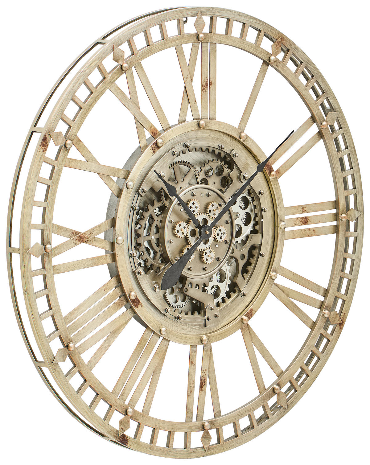WANDUHR  Rostfarben  - Rostfarben, Trend, Kunststoff/Metall (90/6/90cm) - Landscape