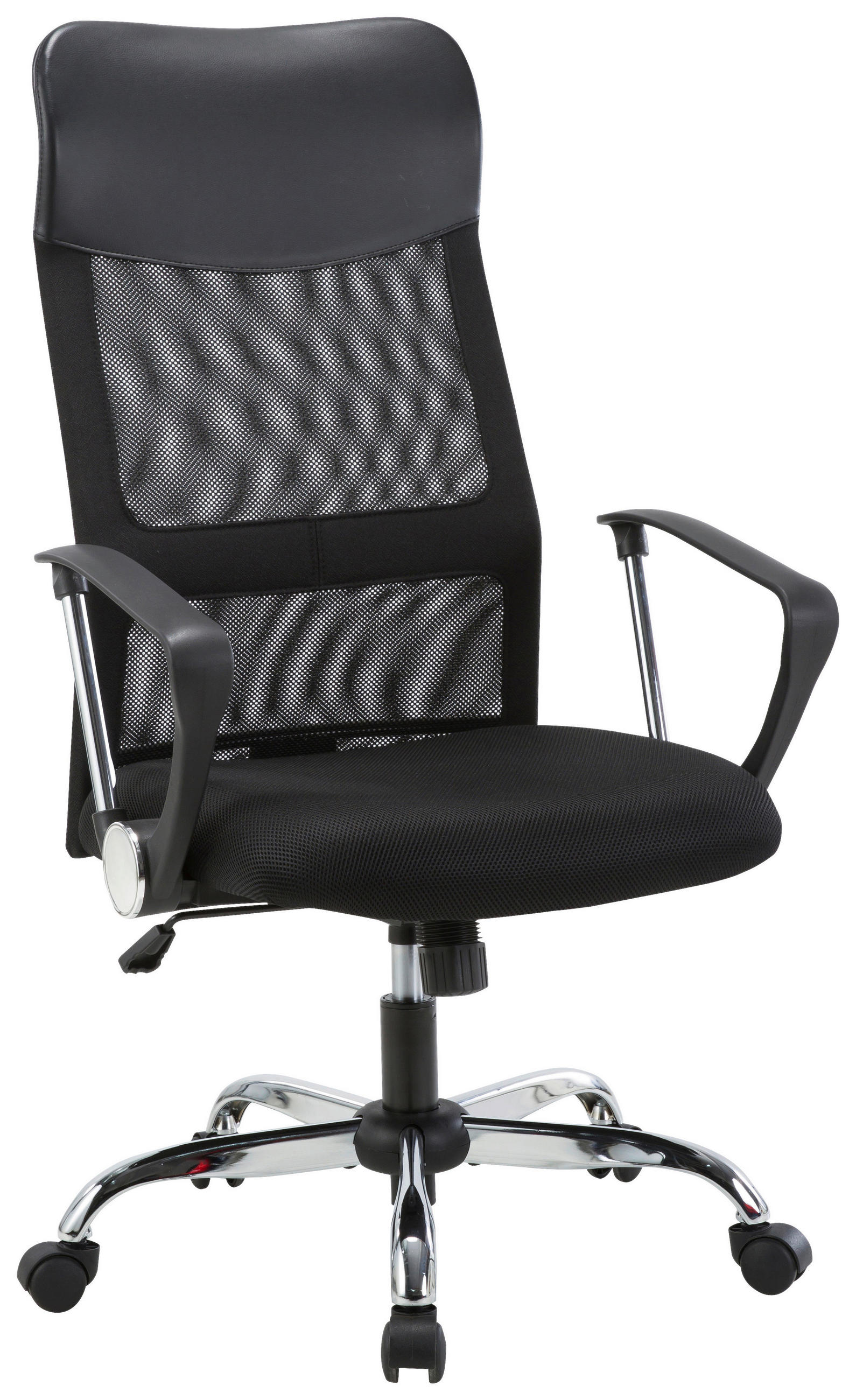 FORGÓSZÉK  szövet fekete  - króm/fekete, Konventionell, műanyag/textil (67/106-113/57cm) - Xora