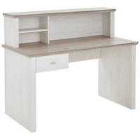 ÍRÓSZEKRÉNY 138/110/65 cm  - nikkel/fehér, Design, faalapú anyag/fém (138/110/65cm) - Hom`in