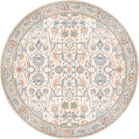 VINTAGE-TEPPICH 200 cm Living Zaveran Terracotta, Perlmutt, Graublau rund  - Graublau/Perlmutt, LIFESTYLE, Kunststoff/Textil (200cm) - Lindorug