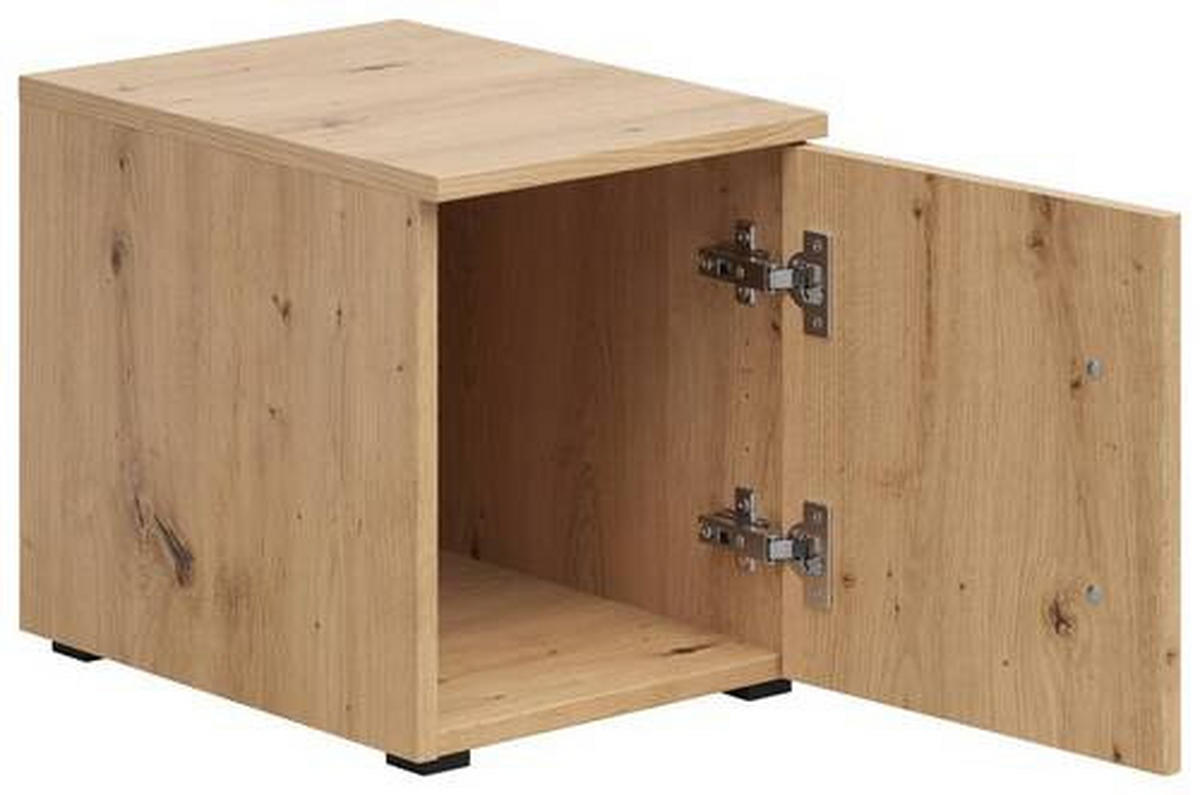 NADSTAVEC NA SKRIŇU, dub artisan, 30/35/40 cm - čierna/dub artisan, Modern, kompozitné drevo/plast (30/35/40cm) - Carryhome