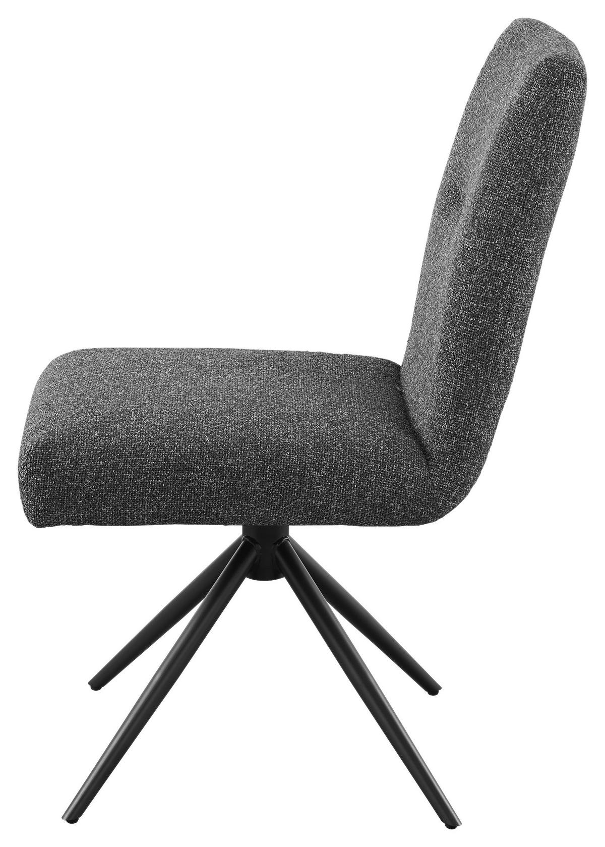 STUHL - Anthrazit/Schwarz, Design, Textil/Metall (51,5/92,5/65cm) - SetOne by Musterring