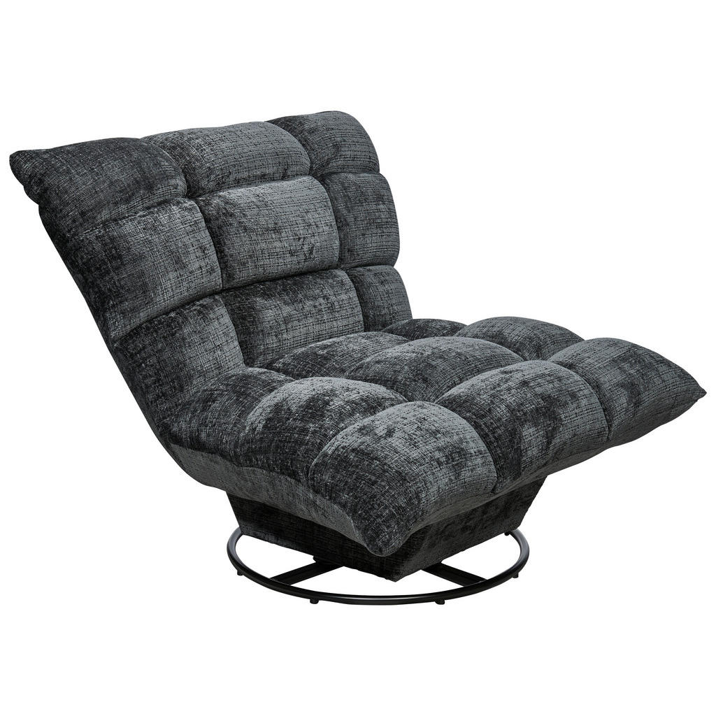 Thumbnail - Livetastic Sessel Linus, Schwarz, Textil, 100x83x94 cm, Made in EU, Sitzfläche 360° drehbar, Wohnzimmer, Sessel, Sonstig...