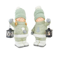 DEKOFIGUR KIND - Weiß/Grau, LIFESTYLE, Textil/Stein (24/39,5/19cm) - X-Mas