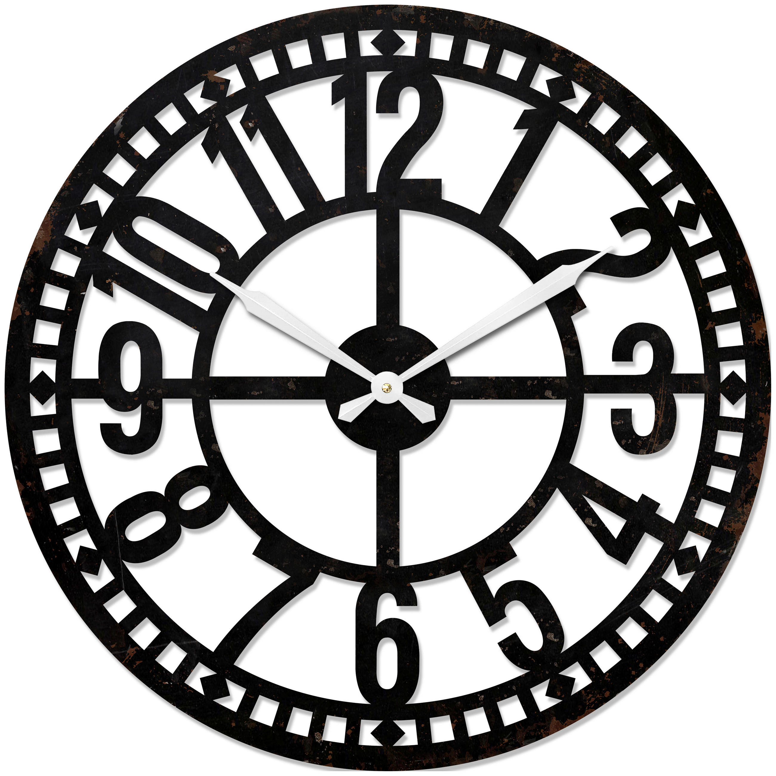WANDUHR 60 cm   - Schwarz, Lifestyle, Metall (60cm) - Ambia Home