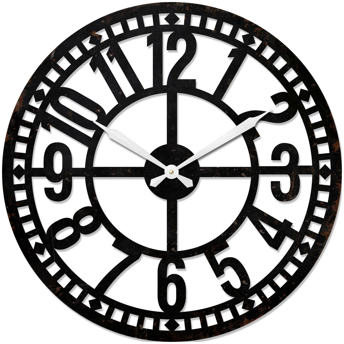 ZIDNI SAT  60 cm        - crna, Lajfstajl, metal (60cm) - Ambia Home