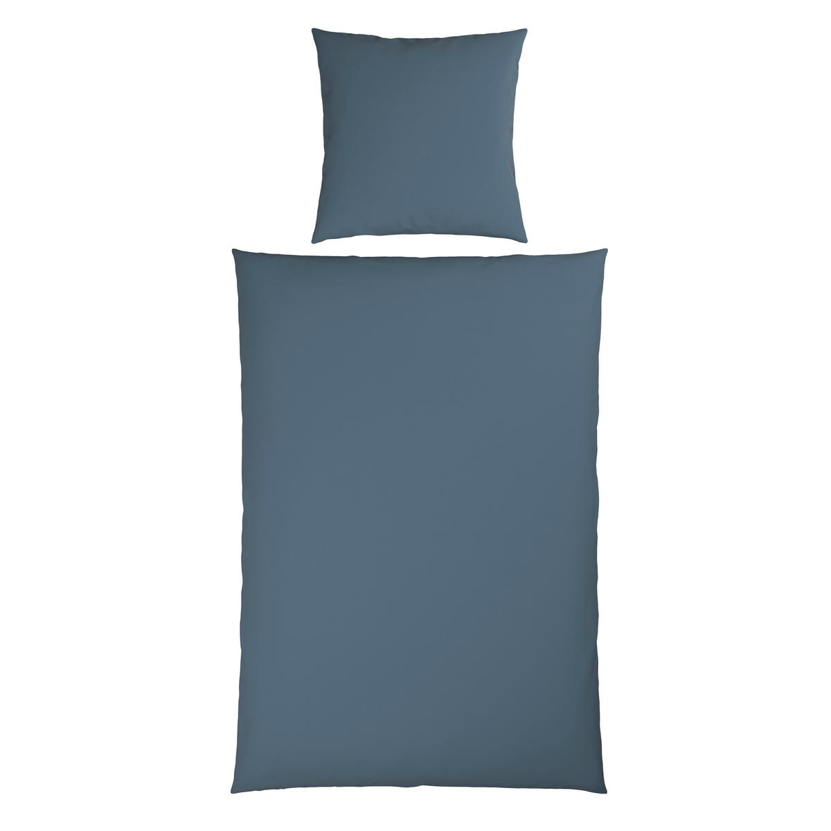 BETTWÄSCHE 2-teilig Kyoto Flachgewebe 135/200 cm  - Dunkelblau, Basics, Textil (135/200cm) - Bio:Vio