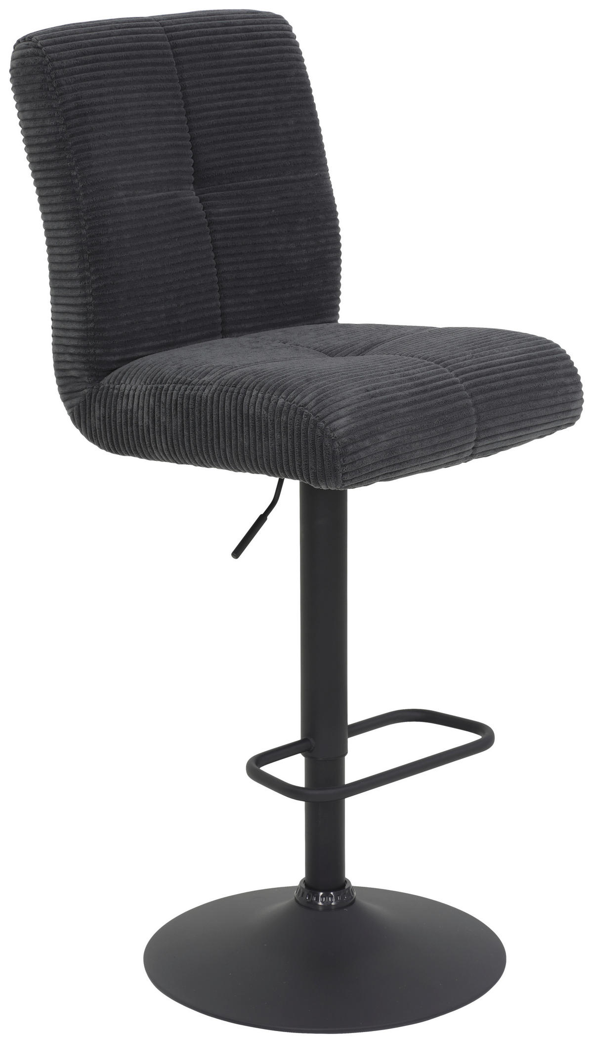 BAROVÁ ŽIDLE, antracitová, černá - černá/antracitová, Design, kov/textil (44/102-124/57cm) - Boxxx